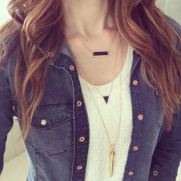 :: Stella & Dot Lapis Blue 3-in-1 Element Necklace - Picture 3 of 8